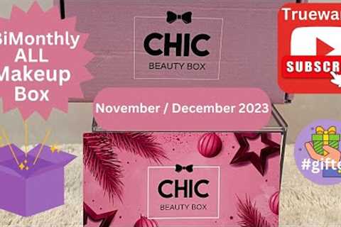 Chic Beauty Box Nov Dec 2023 bimonthly ALL MAKEUP Unboxing #pr #gifted #Disount Code not affiliated