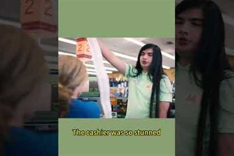 The woman went on a shopping spree at the supermarket without a penny to her name.#shorts
