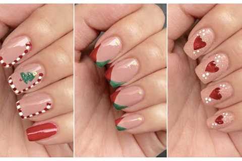 Aesthetic and Easy Christmas nail designs ideas || Nail art for Christmas 2023