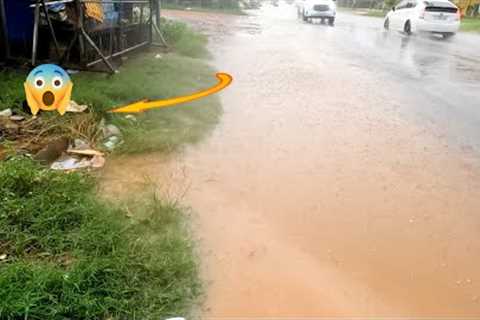 What Have You Done? After Flooding Rain To Drain Flooded Roadway