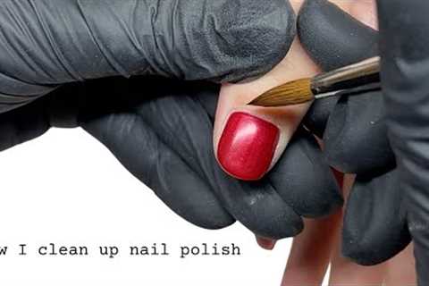 How I clean up nail polish (brush + acetone method)