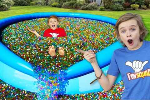 10 Million Orbeez In Our Backyard Pool!