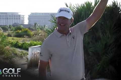 Lucas Glover drains HOLE IN ONE at Hero World Challenge on Par 3 No. 17 | Golf Channel