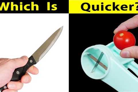 Are kitchen gadgets FASTER than a knife?