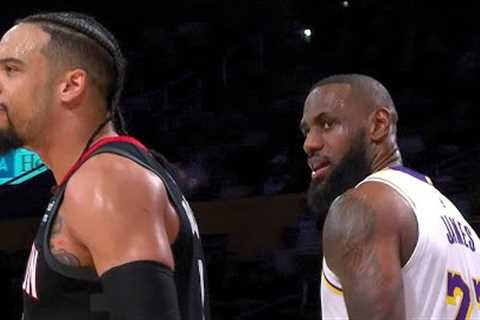 LeBron STARES DOWN Dillon Brooks after scoring on him 👀🔥