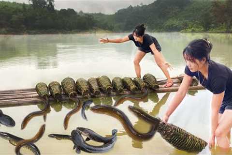 How To Make 10 Traditional Fish Trap By Bamboo, Survival Skills | Aqua#bamboo