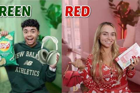 GREEN vs RED Shopping Challenge! *NO BUDGET*