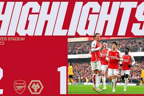 HIGHLIGHTS | Arsenal vs Wolverhampton Wanderers (2-1) | Saka and Odegaard give us all three points!