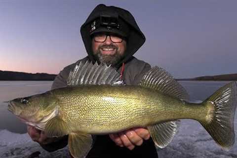 Ice Fishing on VERY SAFE ICE, with NO DANGER!