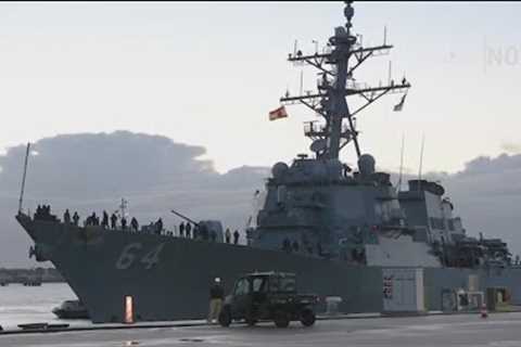 American warship comes under attack in Red Sea
