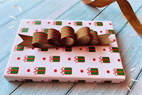 DIY Layered Ribbon Bow for Gift Box 🎀| Christmas Wrapping Ideas | Easy Ribbon Bow