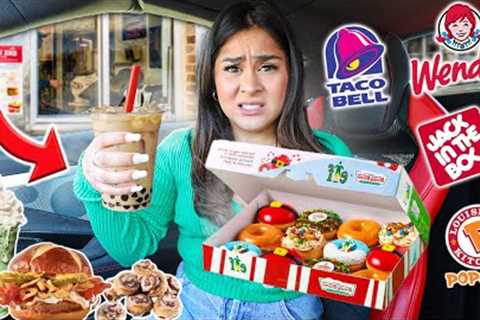 ONLY Eating NEW Fast Food Menu ITEMS for 24 HOURS!! **FOOD CHALLENGE**