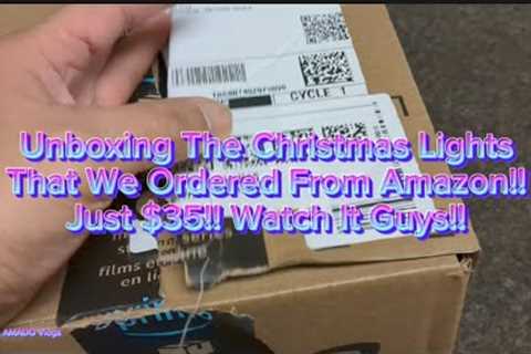 Unboxing The Christmas Lights That We Ordered From Amazon!! Just $35!! Watch It Guys!!