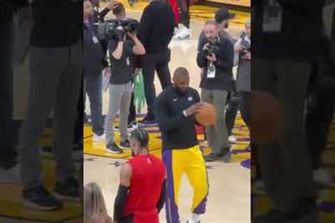 LeBron is trying to figure out Dillon Brooks! 🤣