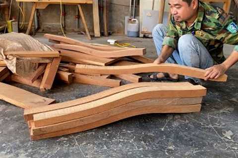 Perfect Dining Table And Chair Design Using Natural  Wood || Extremely Great Woodworking Skills