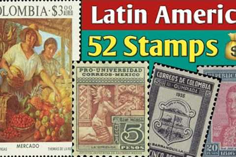 Old Stamps Value | 52 Rare &amp; Most Popular Postage Stamps From Latin America