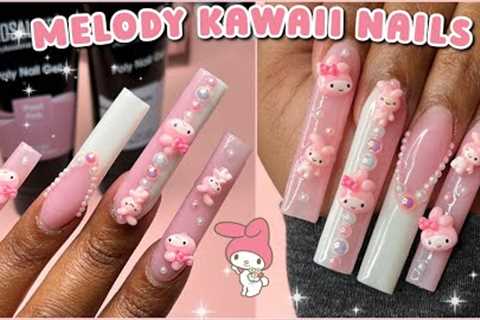 MELODY KAWAII POLYGEL NAILS! NEW ROSALIND HUGE POLYGELS | Nail Tutorial