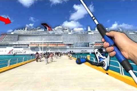 Fishing off the BIGGEST Boat in the OCEAN! (is it possible?)