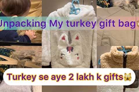 Turkey Gifts unboxing 2023 😍|| Turkey se aye 2 lac k gifts 🙀|| unboxing baby girl gifts👶