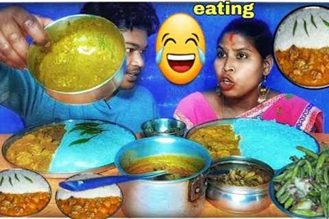 eating show | mukbang Food eating asmr | bengali food eating show | 8 items vege rice eating
