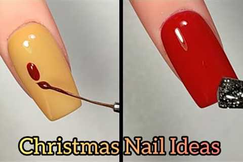 #170 Easy Christmas Nail Art Design For Beginners 2023 | How to do christmas nail art 2023 #nailart