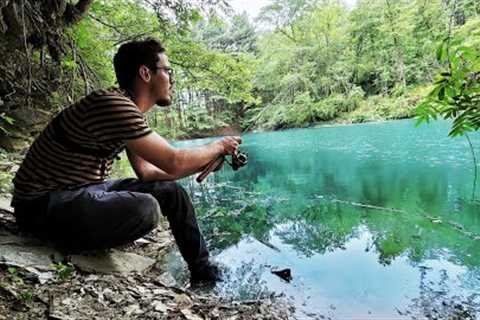 Fishing a Hidden Lake Loaded with Fish!