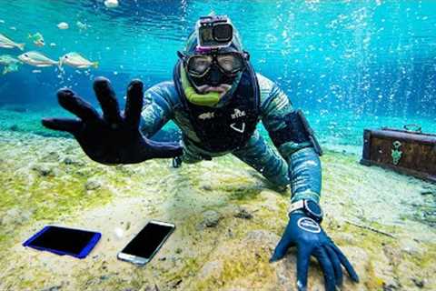 Searching for Treasure in World's CLEAREST Water!! (invisible water)