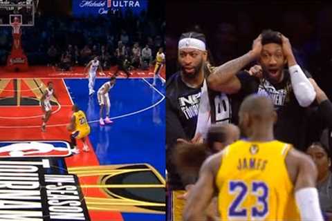 LeBron James hits crazy logo 3 and has Lakers bench shocked vs Pelicans