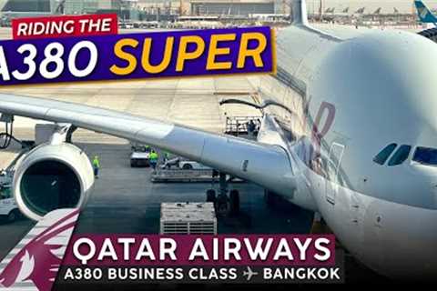 QATAR AIRWAYS' Largest Business Class!【Trip Report: Doha to Bangkok】A380 Business Class