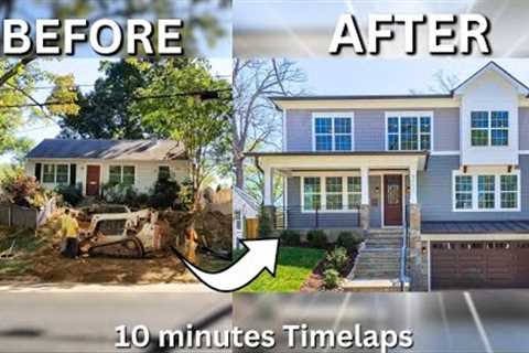 Amazing Custom Home Build in 10 Minute Timelapse / Design and Construction Breakdown