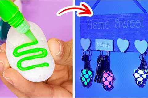 Easy Rock Painting Ideas &amp; Creative Drawing Hacks for Home Artistry 🎨🌟