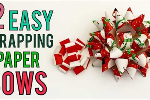 2 EASY BOWS FOR GIFTS OR PRESENTS/ WRAPPING PAPER BOWS