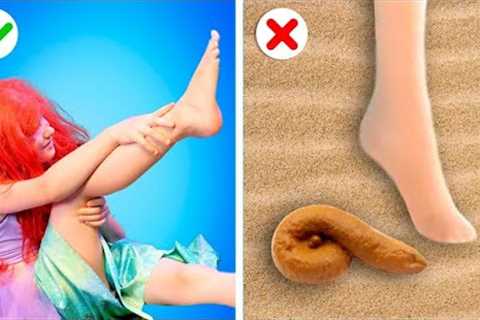 RICH BARBIE VS BROKE MERMAID PARENTING HACKS! Genius Parenting Tips &amp; Funny Moments by Gotcha!..