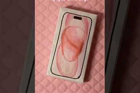 unboxing paper iphone 15 📱 #iphone #unboxing #apple #diy #craft #papercraft #asmr #papersquishy