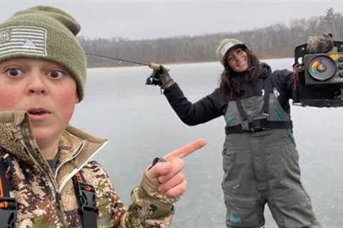 Taking a girl ice fishing...