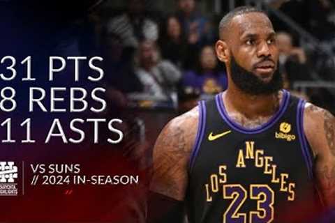 LeBron James 31 pts 8 rebs 11 asts vs Suns 23/24 season