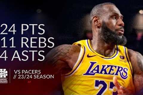 LeBron James 24 pts 11 rebs 4 asts vs Pacers 2024 NBA Cup Final