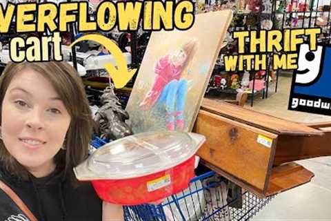 GOODWILL Cart Was OVERFLOWING | Thrift With Me | Reselling