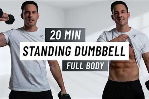 20 MIN STANDING DUMBBELL WORKOUT - Full Body Strength Training At Home