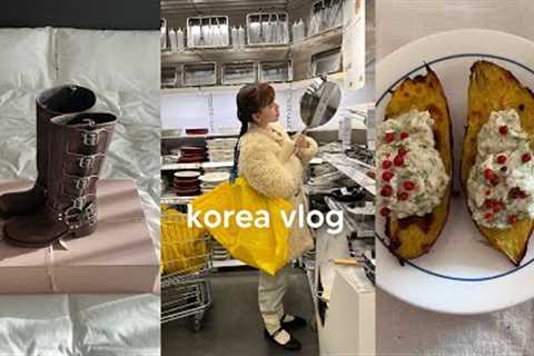korea vlog | exchanging xmas gifts, IKEA shopping spree, clothing giveaway, what I ate, cooking