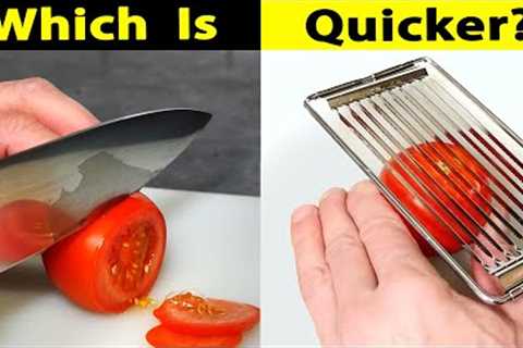 Are kitchen gadgets FASTER than a knife?