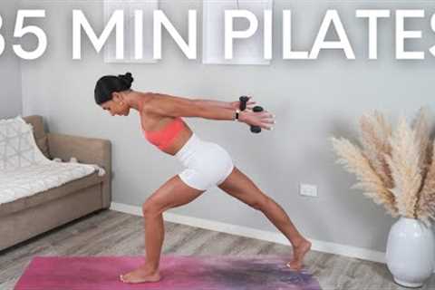 35 MIN FULL BODY WORKOUT || At-Home Pilates With Weights
