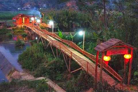 Inauguration of the beautiful dream bridge. Organize a party for the old ladies in the village