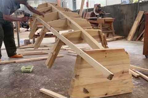 Amazing Full DIY Process Crafting a Classic Boat // Woodworking Creative New Projects