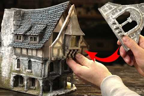 I make this Miniature tavern - With Swappable Exteriors!