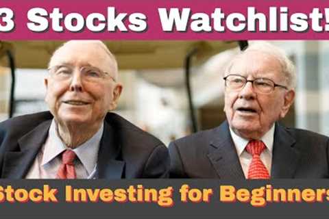 💰📈3 Stocks Next Week! Stock Investing for Beginners