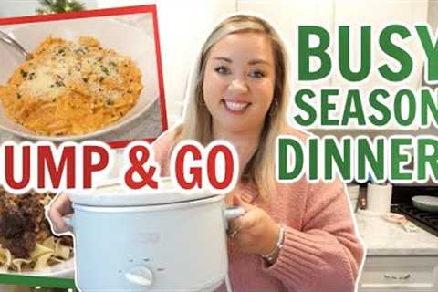 QUICK AND EASY CROCKPOT RECIPES FOR THIS BUSY SEASON | DUMP AND GO DINNER IDEAS | EASY COOKING