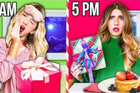 24 HOUR CHRiSTMAS GiFT EXCHANGE!! 24 PRESENTS FOR 24 PEOPLE! Can We Do It? 🎁⏳🎄