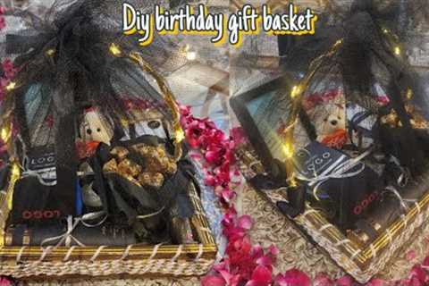 Diy birthday gift basket for men's||Birthday gift basket idea||step by step tutorial||gift basket.