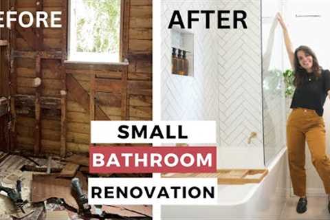 DIY Small Bathroom Renovation w/ EXTREME Before &amp; After | Homestead Makeover
